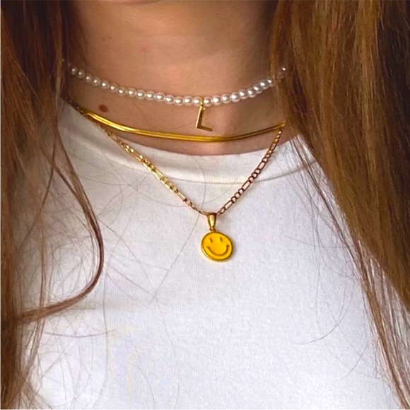 24K Gold Plated Smiley Link Chain - Picture 3 of 3